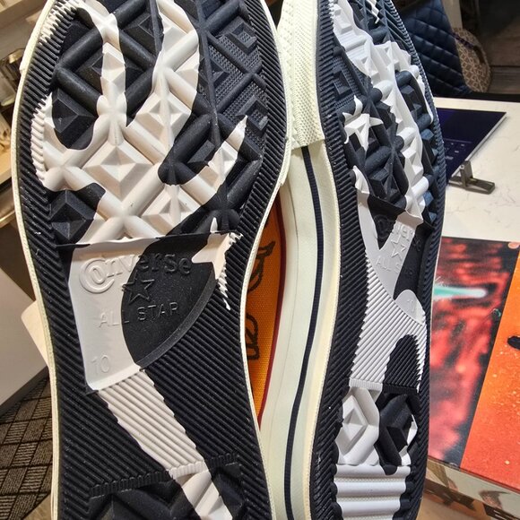 2022 Converse Come Tees x Chuck 70 High 'Star Light Path' Sun Orange MENS 10 NEW - Picture 8 of 14